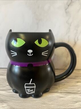 2025 Tim Hortons LE Halloween Black Cat Heat Colour Changing Mug 20oz